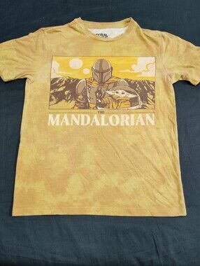 MAD Engine The Mandalorian Star Wars Graphic Tee in Yellow